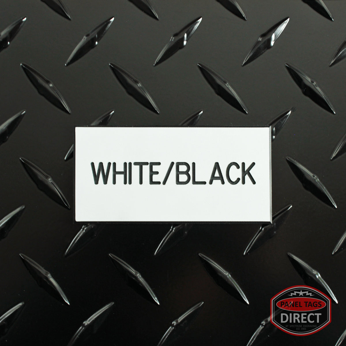 Custom Black Text on White Plastic Panel Tags – Panel Tags Direct