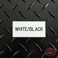 Custom Black Text on White Plastic Panel Tags