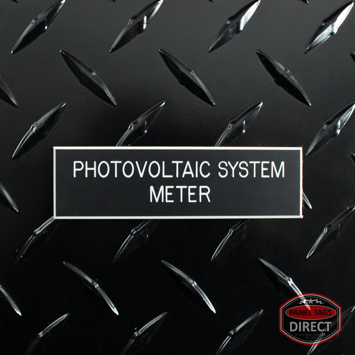 White on Black Panel Tag - 