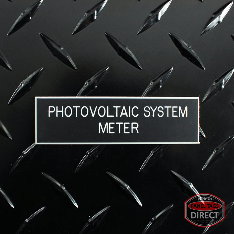 White on Black Panel Tag - 