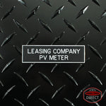 White on Black Panel Tag - "Leasing Company PV Meter"