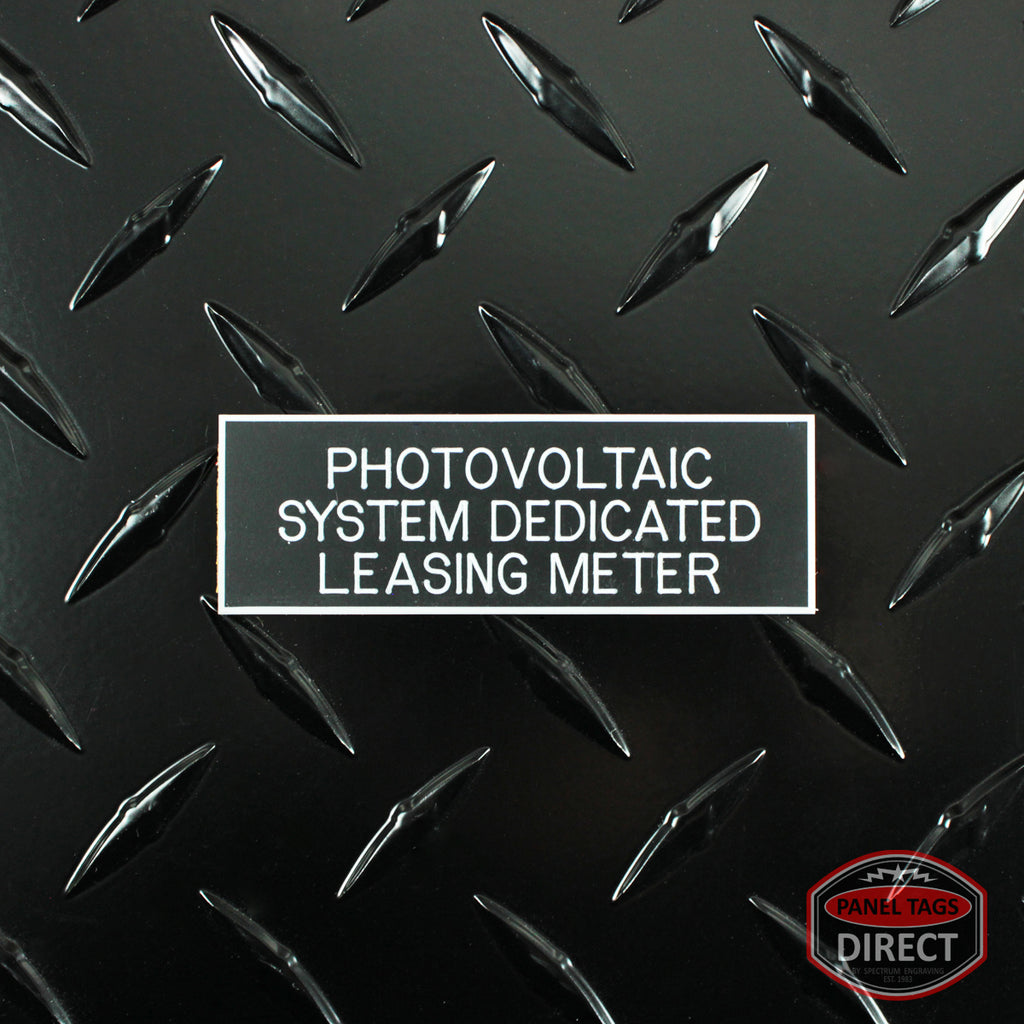 White on Black Panel Tag - 